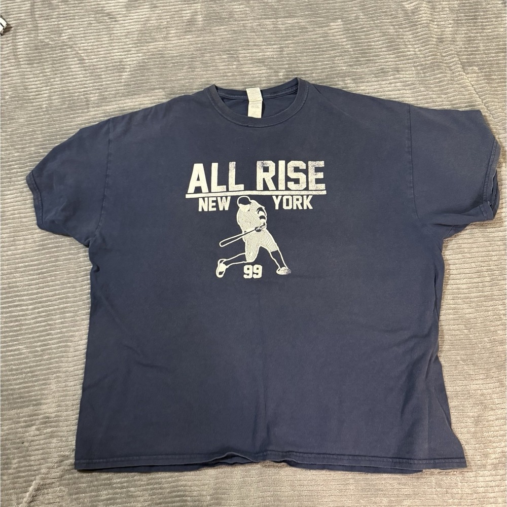 Aaron Judge NY‎ Yankees All Rise #99 Navy Blue T-Shirt Size 2xl